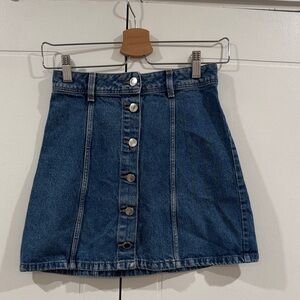 H&M Blue Denim Mini Skirt